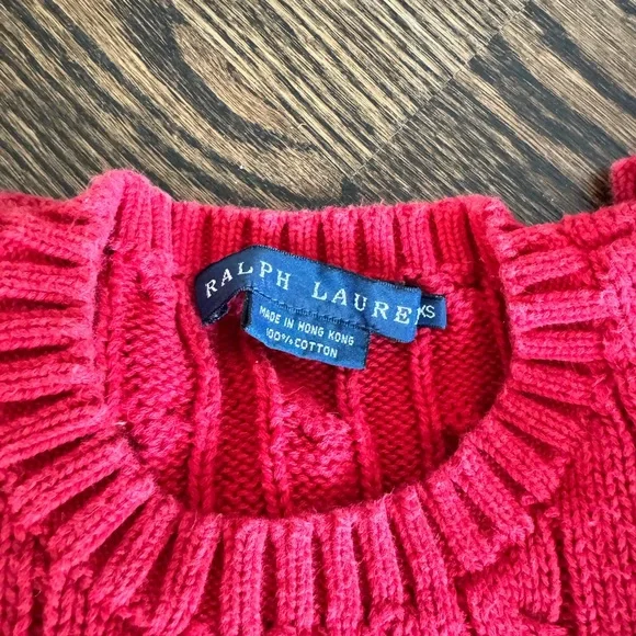 Ralph Lauren Women's Cable Knit Sweaters - Red, Pink, Purple, Teal, White - Picture 8 of 16